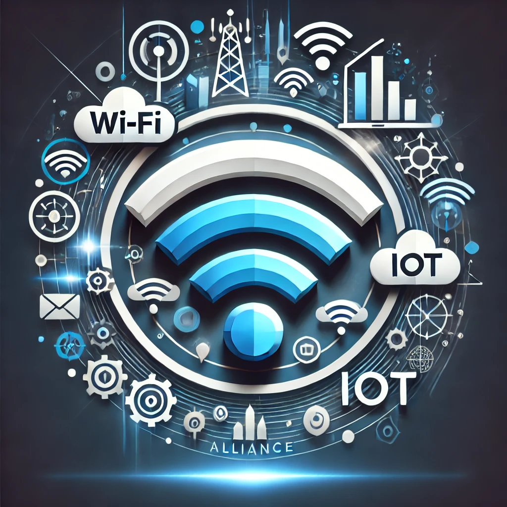 Diagram illustrating the Wi-Fi certification testing process for IoT devices, including debugging services and a 6-month flat fee option.